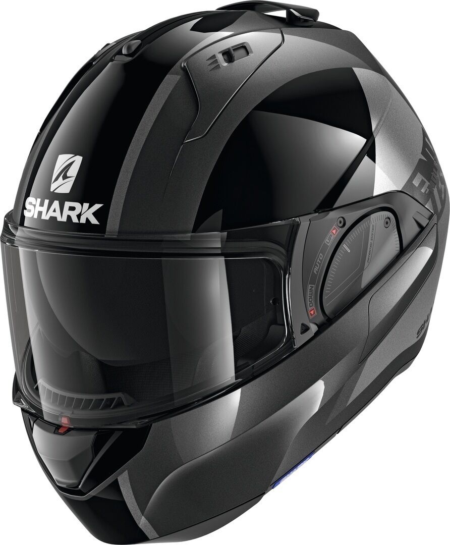 shark evo-es endless casco nero grigio xs