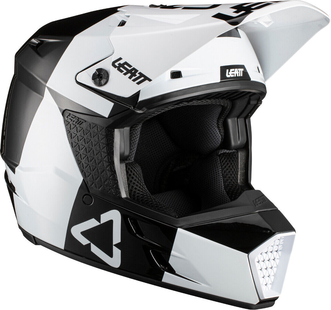 leatt moto 3.5 v21.3 casco junior motocross nero bianco m