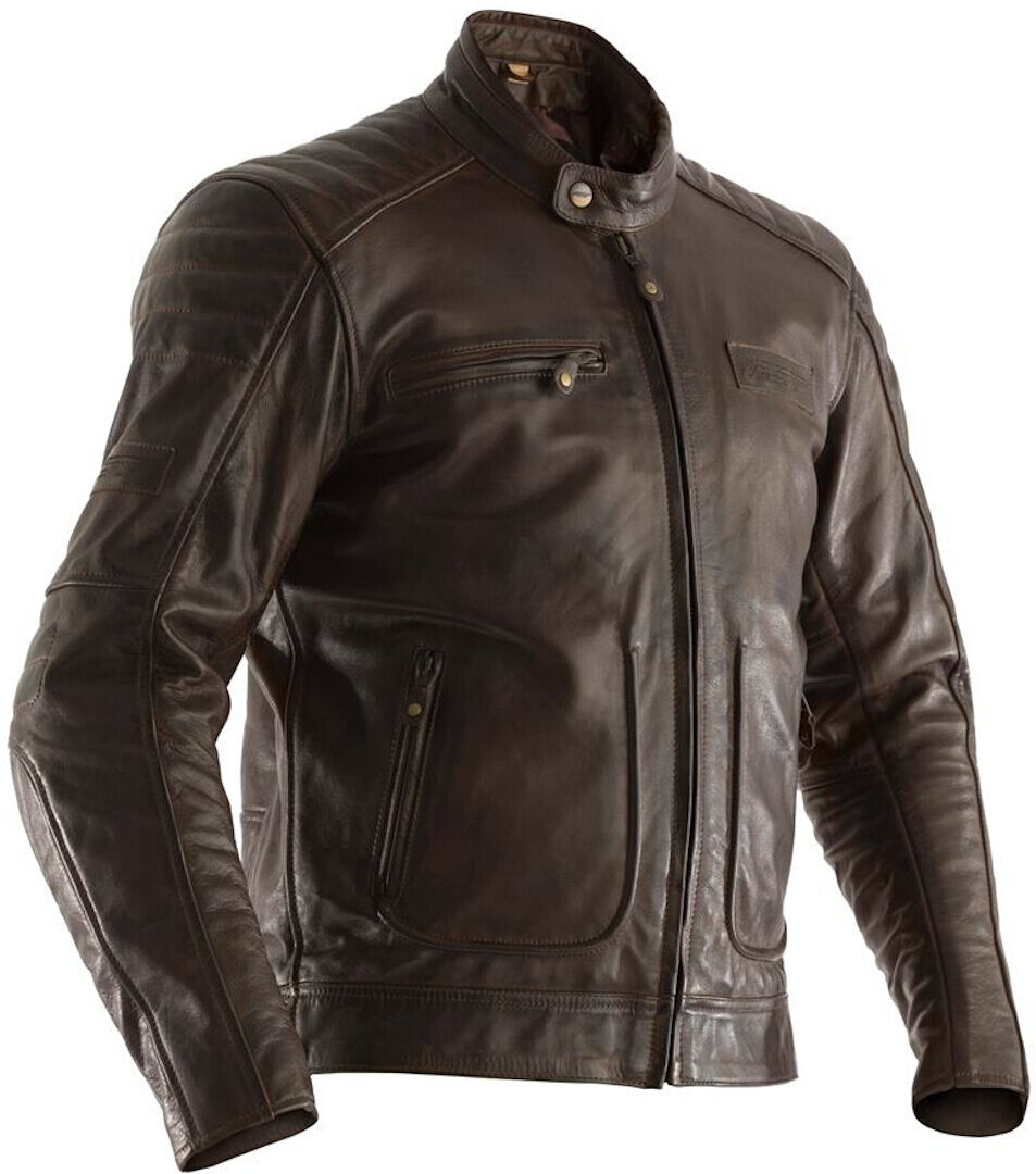 rst roadster ii motorcycle leather jacket giacca moto in pelle marrone xs