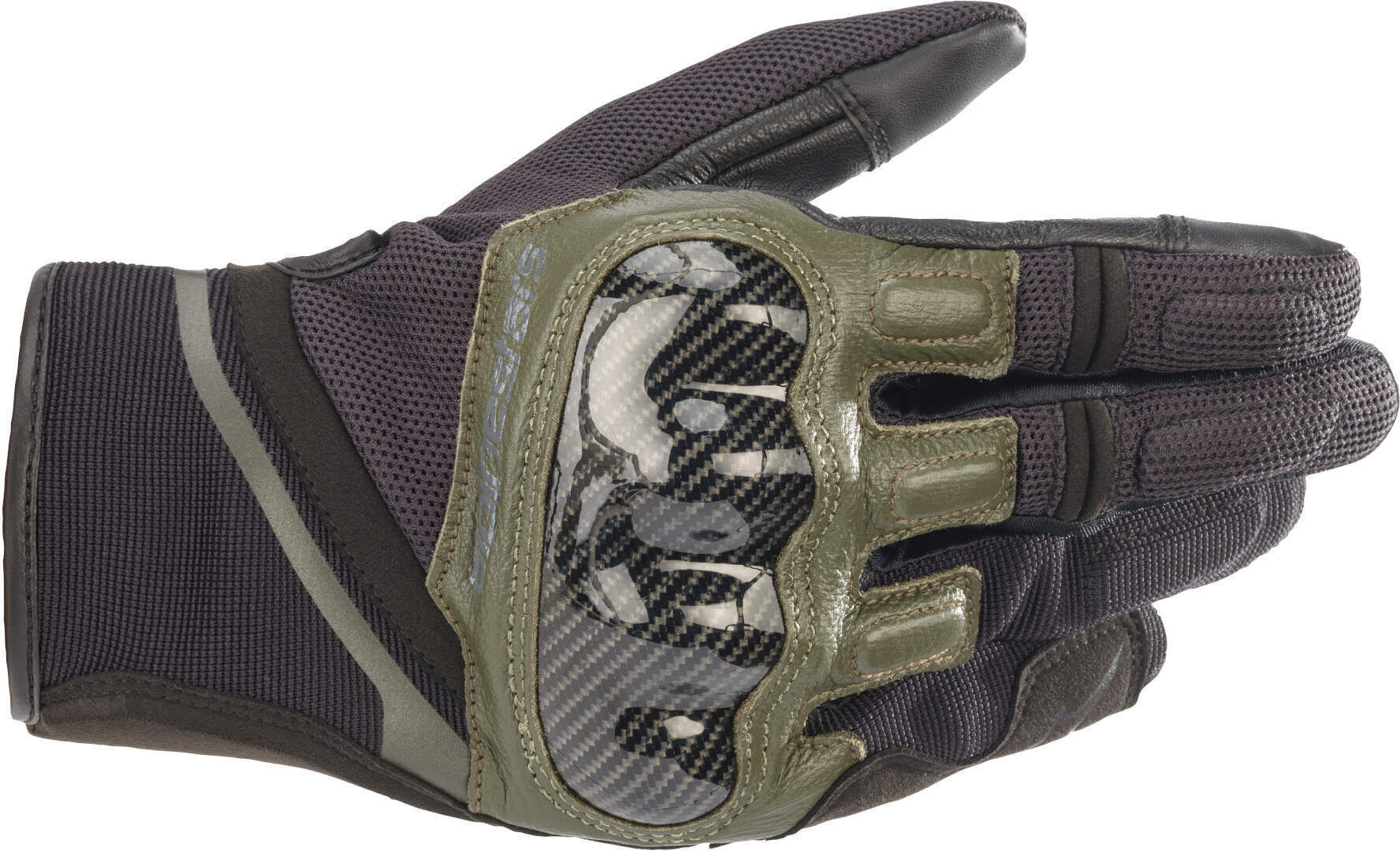 alpinestars chrome guanti da moto nero verde 2xl