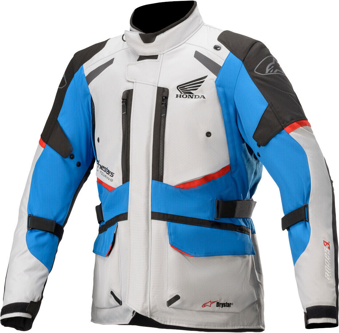 alpinestars honda andes v3 drystar giacca tessile moto grigio blu s