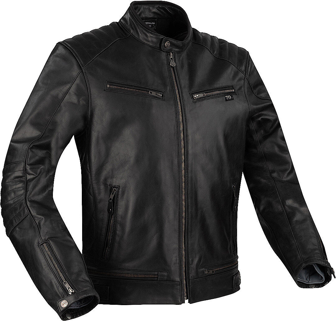 segura owen giacca moto in pelle nero m