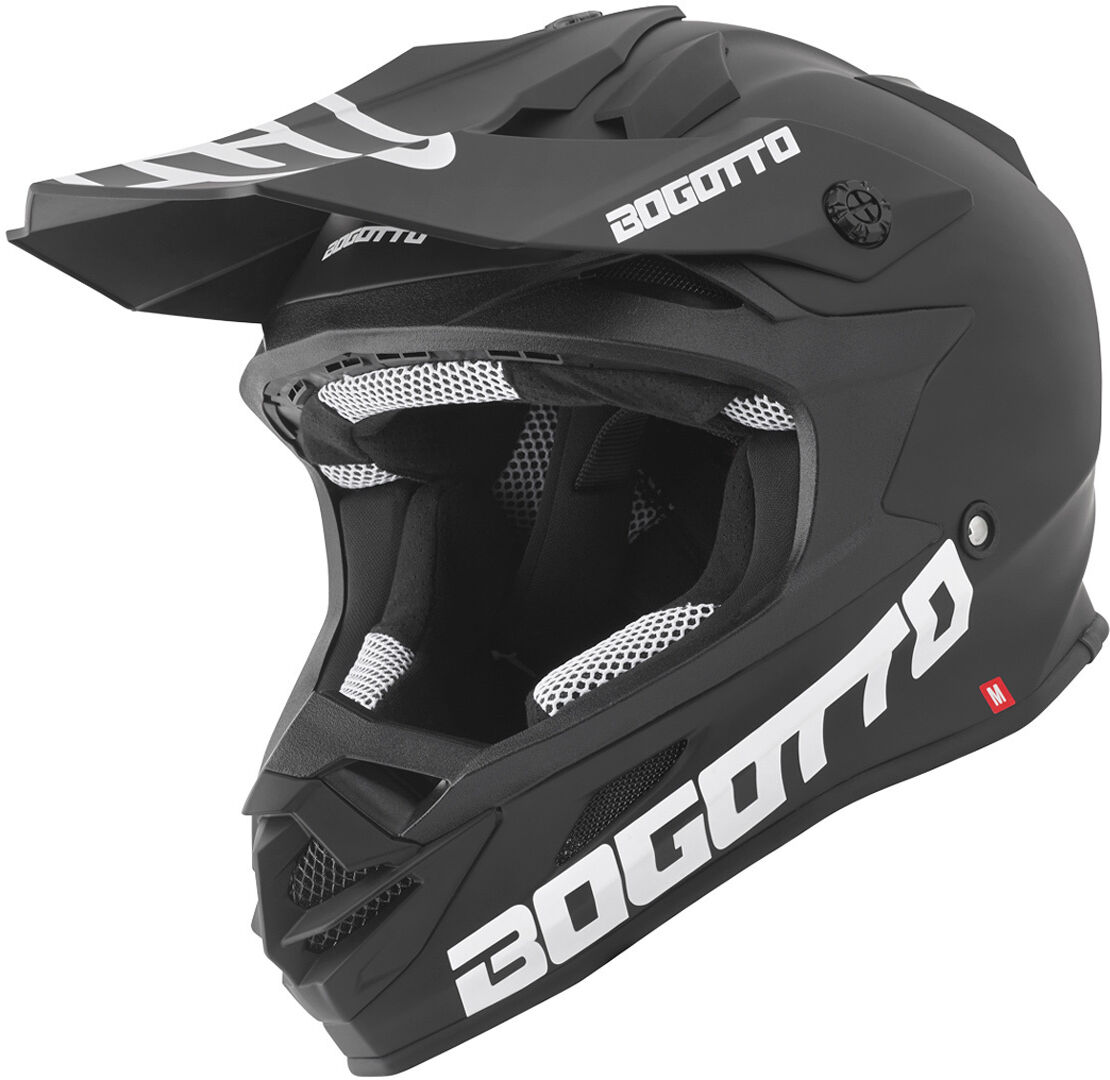 bogotto v328 casco motocross in fibra di vetro nero xl