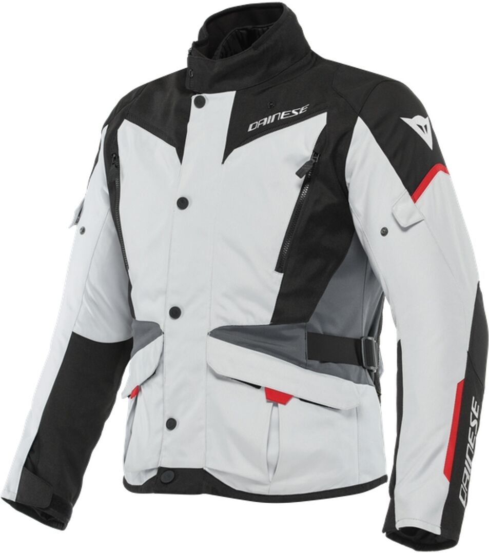 dainese tempest 3 d-dry giacca tessile moto nero grigio rosso 48