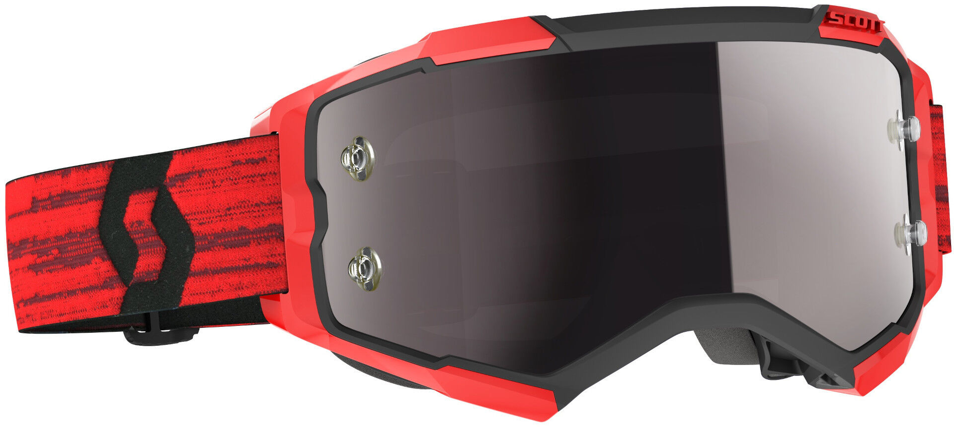 scott fury chrome red/black occhiali da motocross nero rosso unica taglia