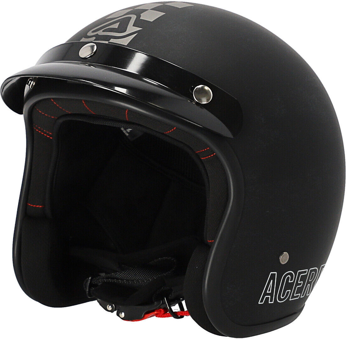 acerbis skodela casco jet nero argento xs