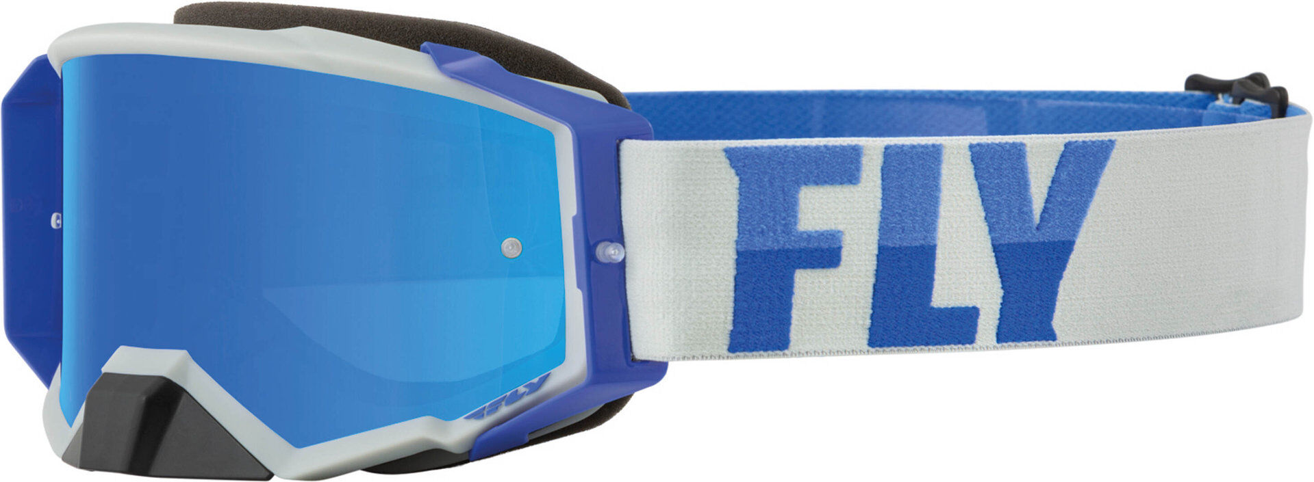 fly racing zone pro occhiali da motocross bianco blu
