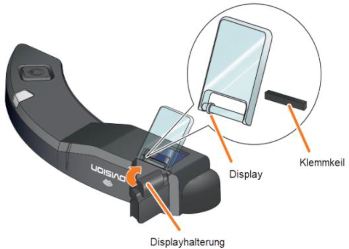 tilsberk dvision head-up display di ricambio bianco unica taglia