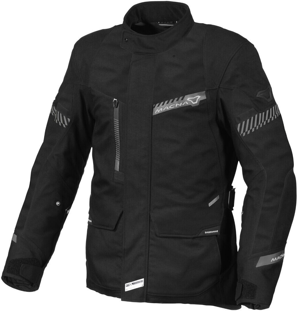 macna aspire giacca tessile moto impermeabile nero m