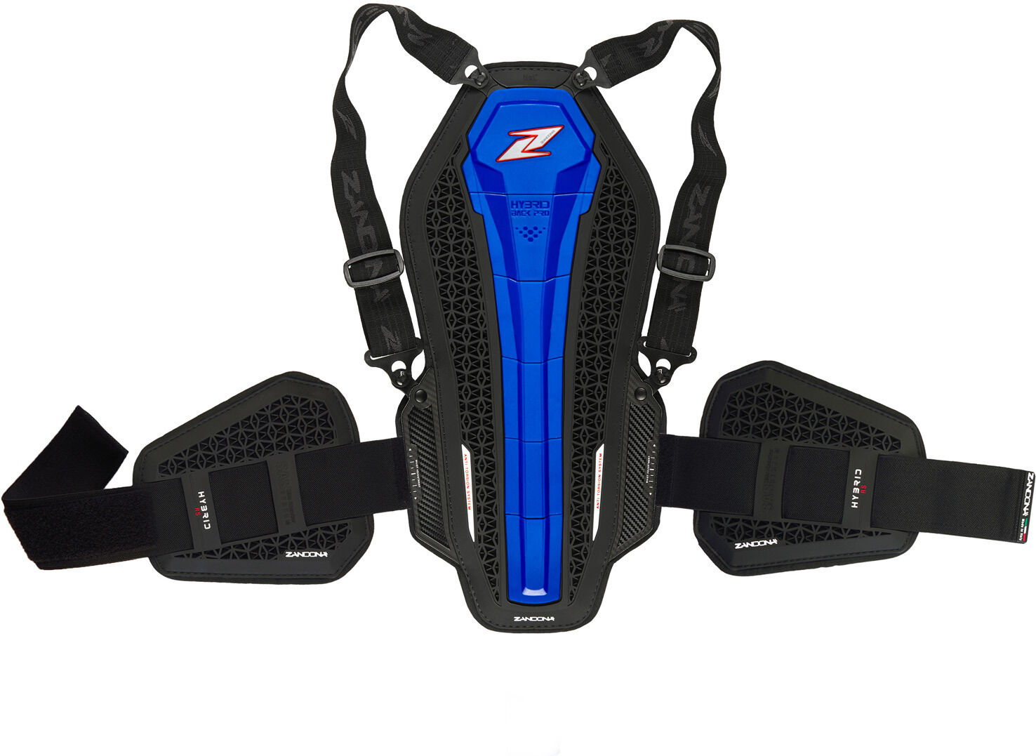 zandona hybrid back pro rs x6 protezione per la schiena nero blu unica taglia