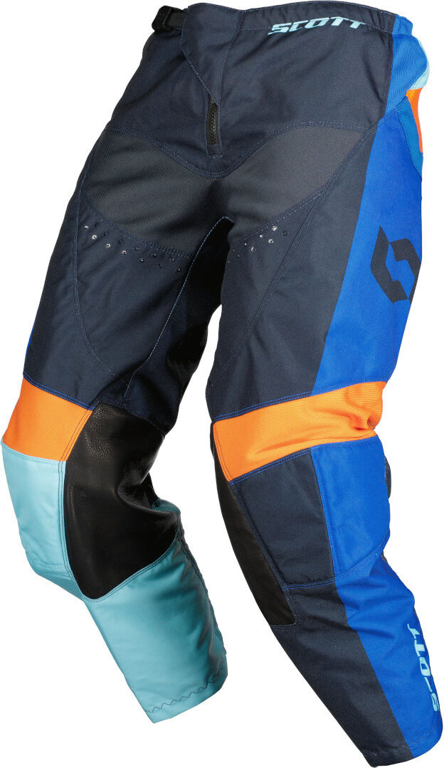 scott 350 race evo 2023 pantaloni motocross per bambini blu arancione xl