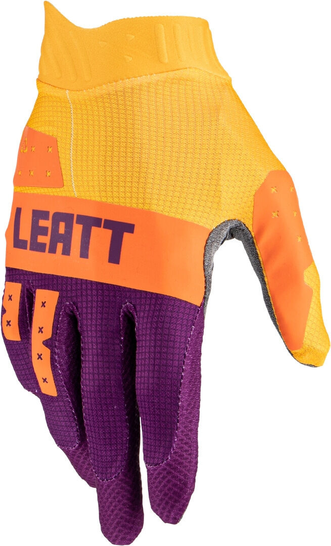 leatt 1.5 gripr guanti motocross per bambini porpora giallo s