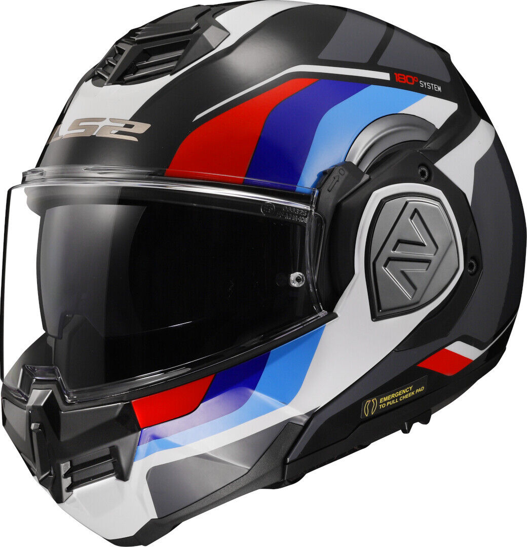 ls2 ff906 advant sport casco nero rosso blu 2xl