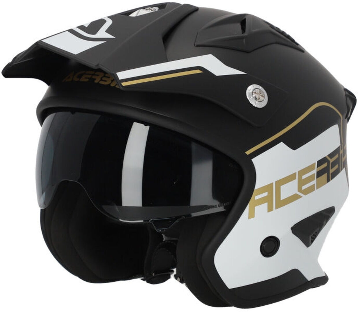 acerbis aria 2023 casco jet nero bianco oro 2xl