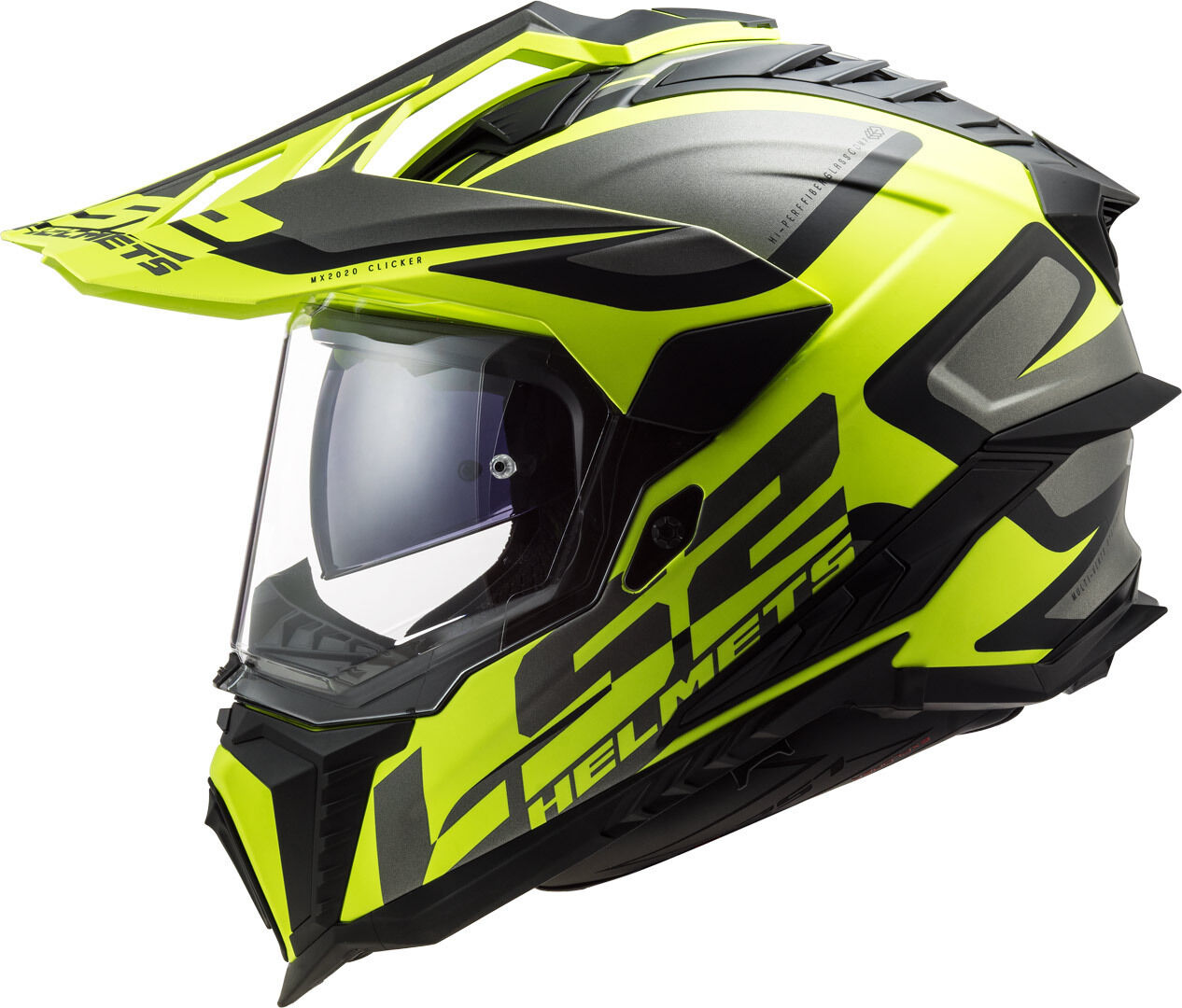 ls2 mx701 explorer alter matt casco motocross nero giallo xs