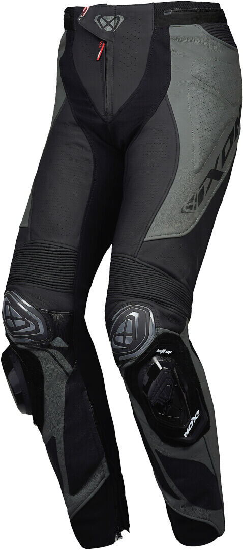 ixon vortex 3 pantaloni in pelle da moto nero grigio s