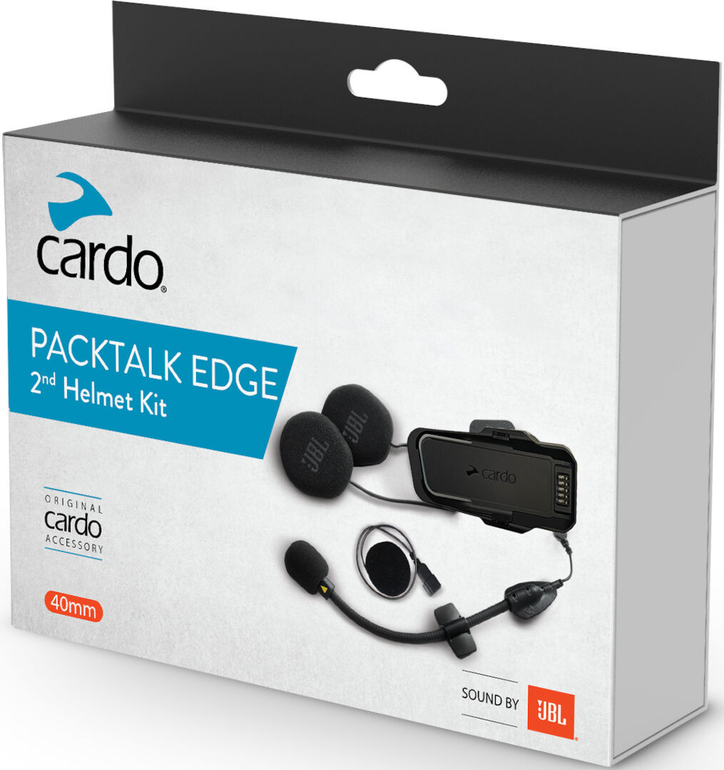 cardo packtalk edge hd jbl secondo set di espansione del casco nero unica taglia