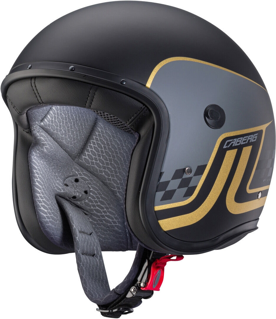 caberg freeride trophy casco jet nero oro 2xl