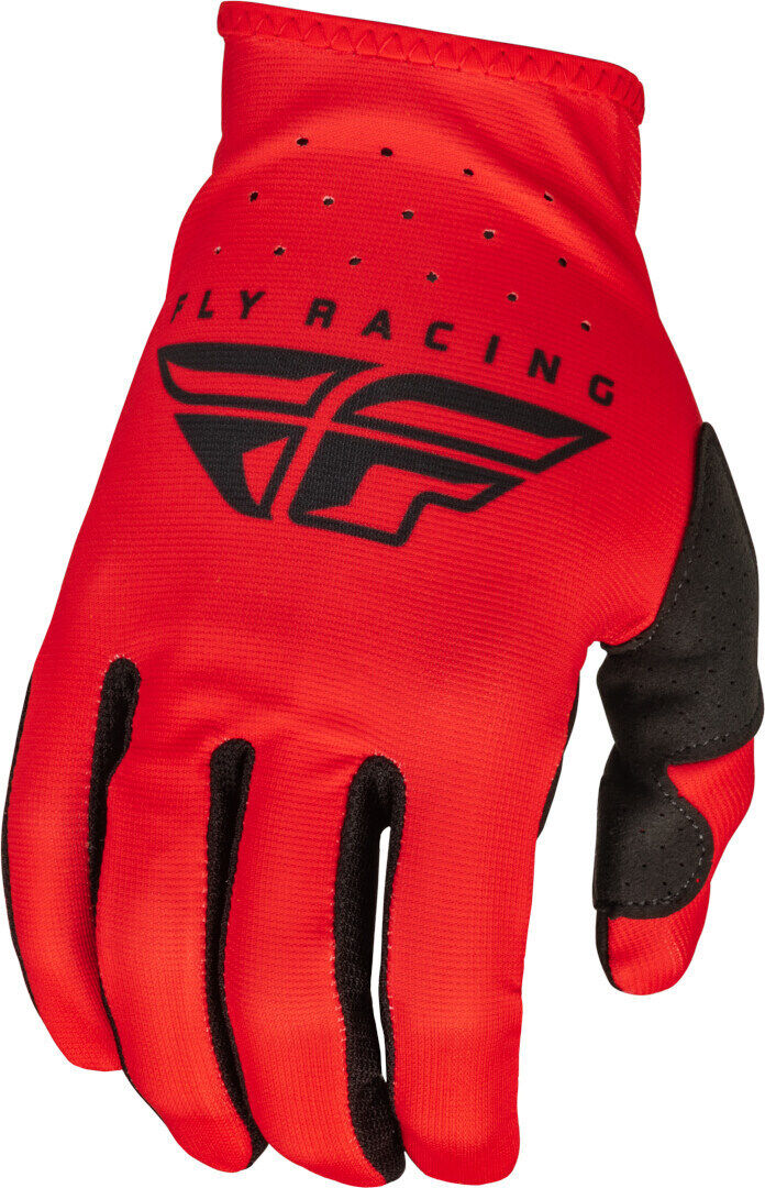 fly racing lite youth guanti da motocross nero rosso m