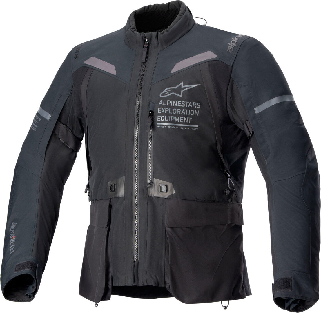 alpinestars st-7 2l gore-tex giacca tessile moto impermeabile nero grigio 3xl