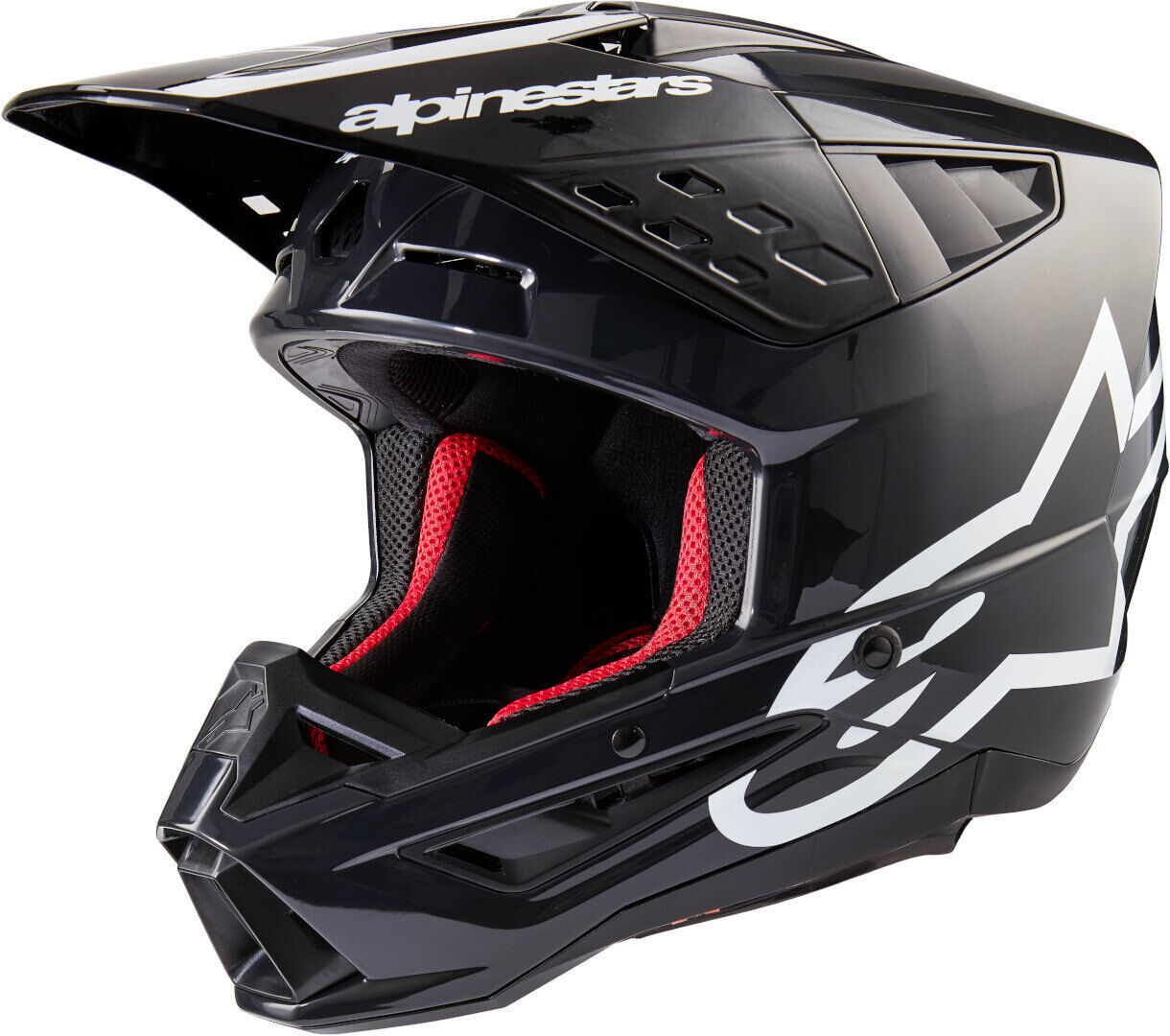 alpinestars s-m5 corp 2024 casco motocross nero grigio 2xl