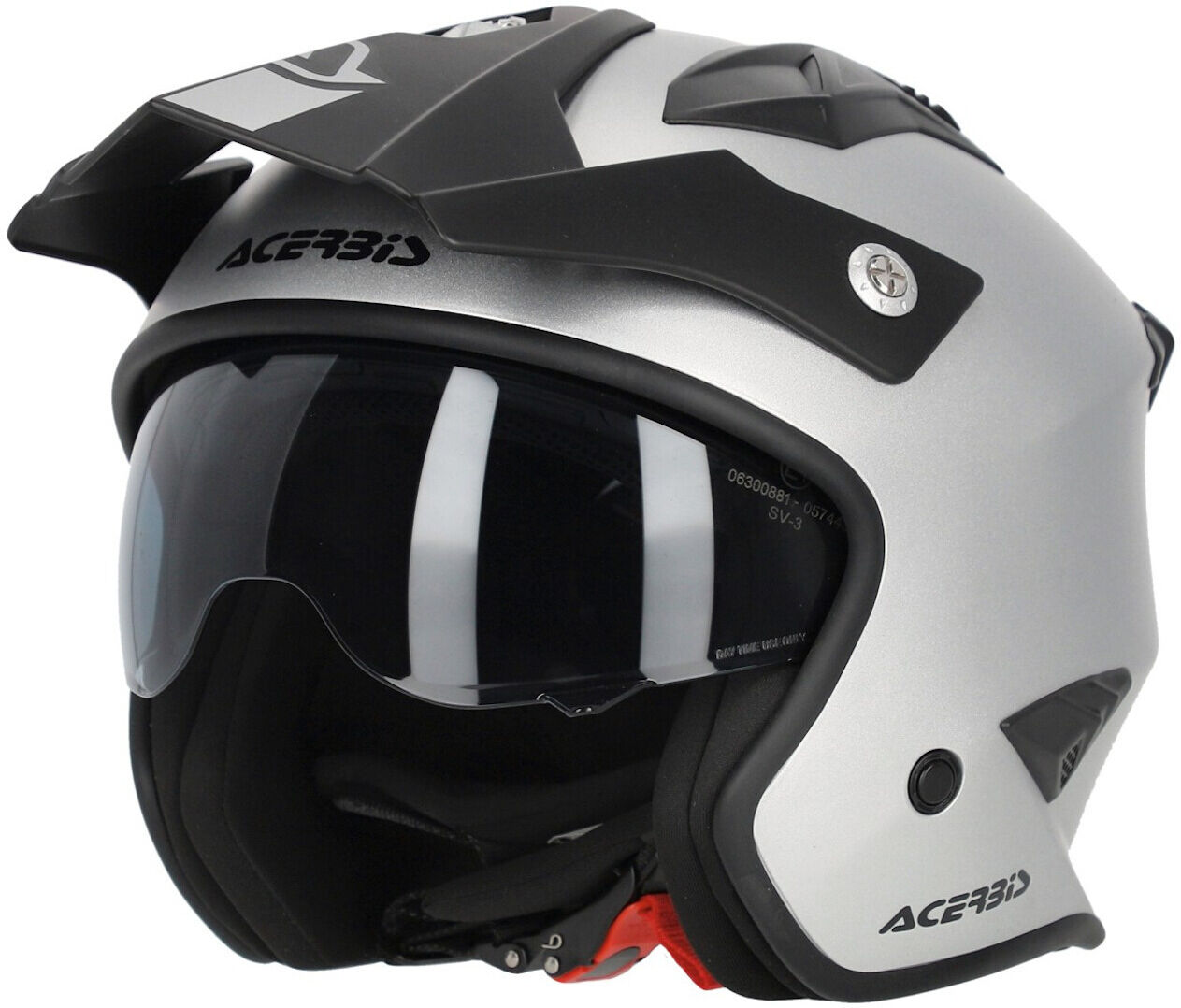 acerbis aria metallic casco jet argento l