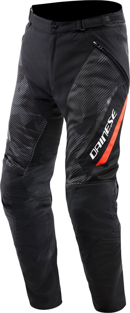 dainese drake 2 super air tex pantaloni tessili da moto nero rosso 56