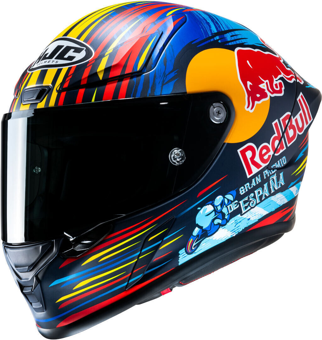 hjc rpha 1 red bull jerez gp casco rosso blu giallo 2xl