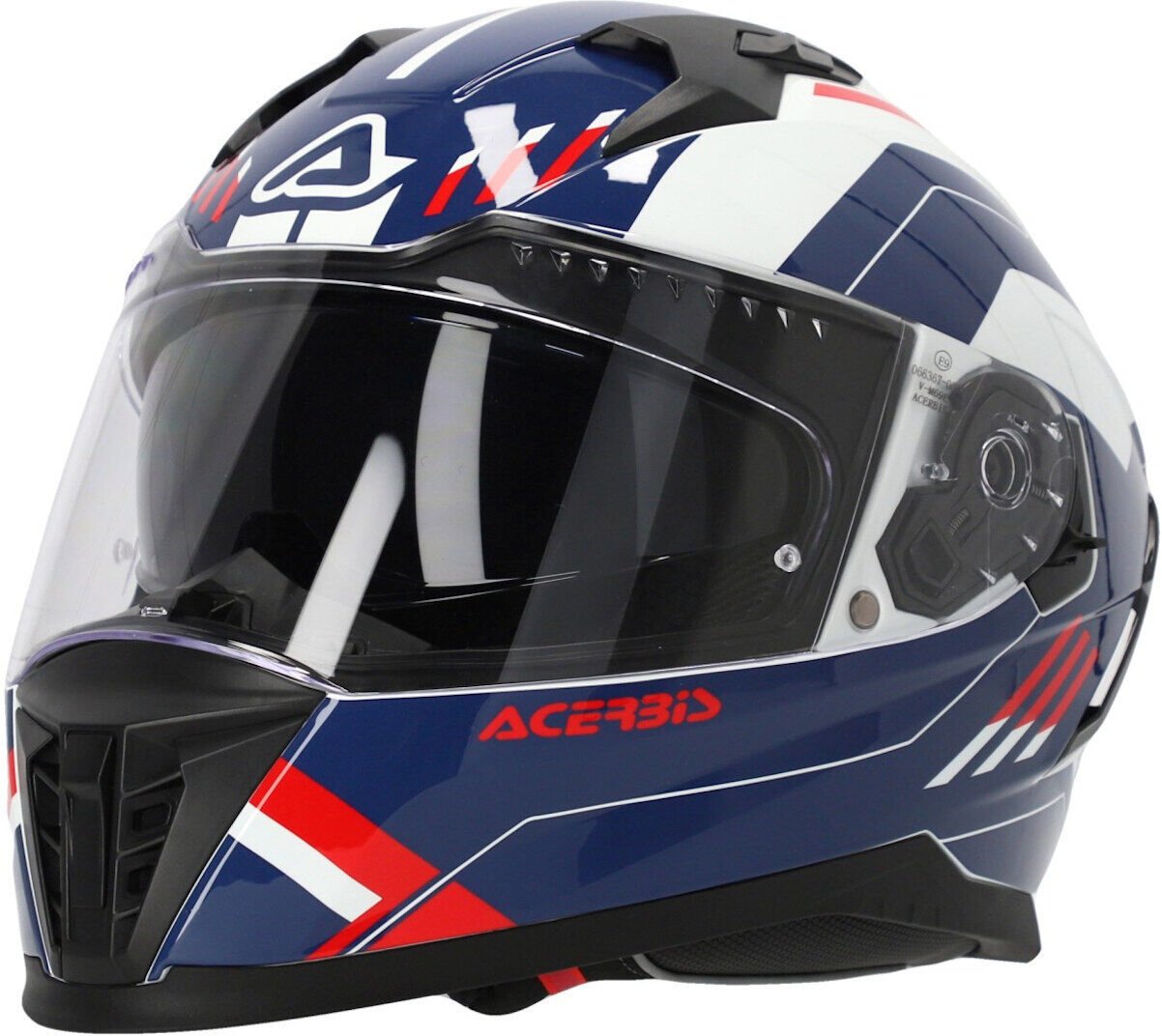 acerbis x-way graphic casco bianco rosso blu m