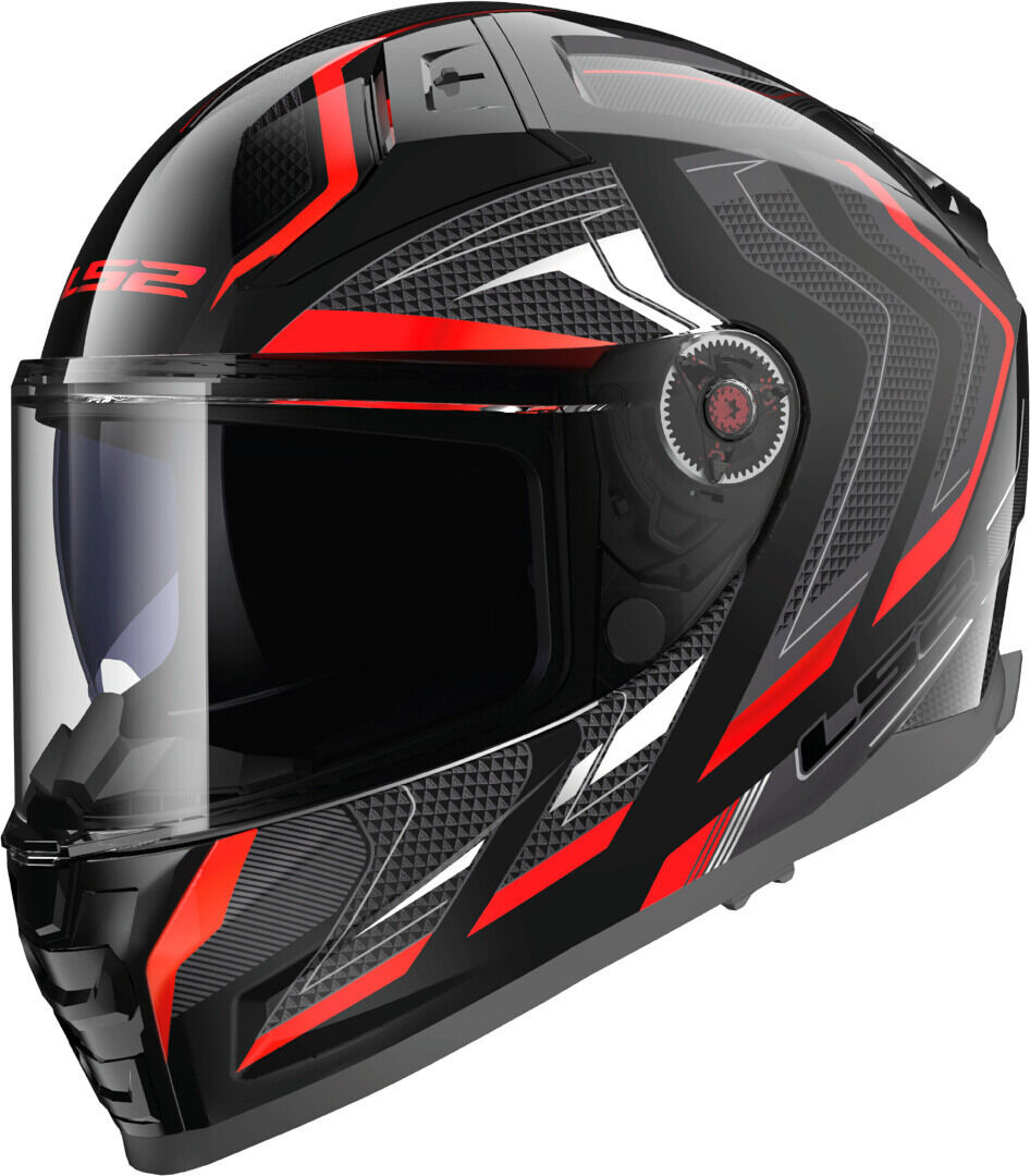 ls2 ff811 vector ii alizer casco nero rosso 2xs