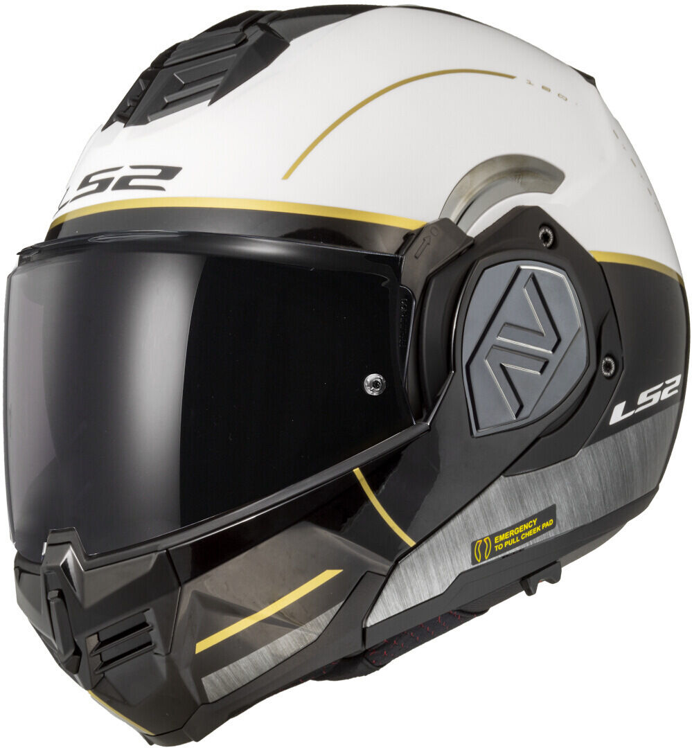 ls2 ff906 advant iron casco nero bianco xl