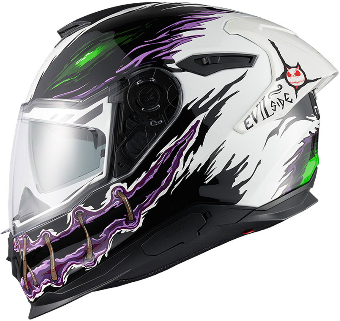 nexx y.100r night rider casco nero bianco s