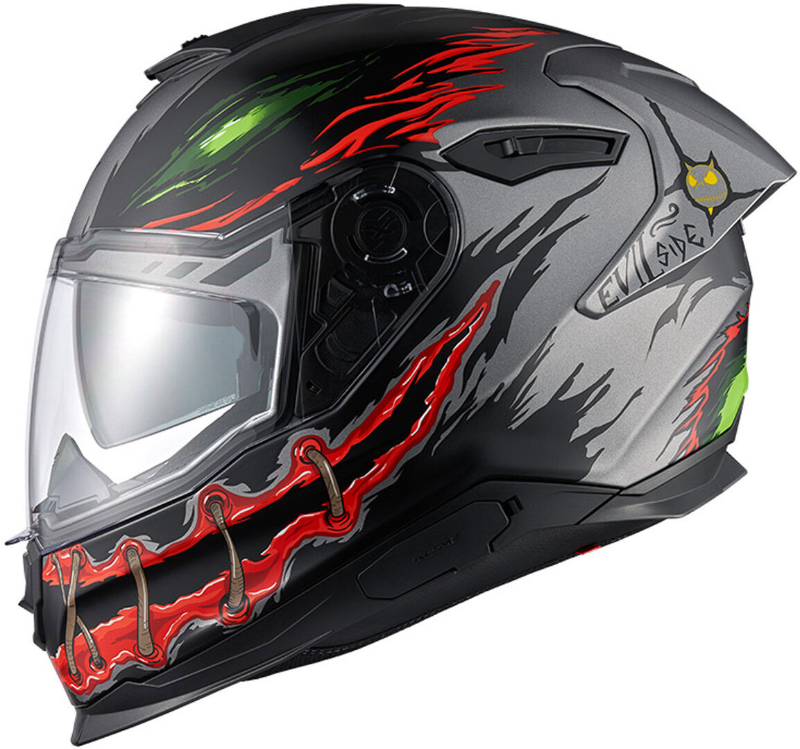 nexx y.100r night rider casco grigio argento xs