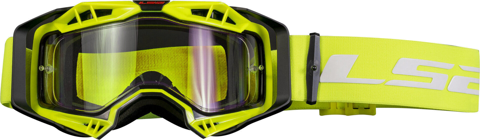 ls2 aura enduro series maschera da motocross giallo unica taglia