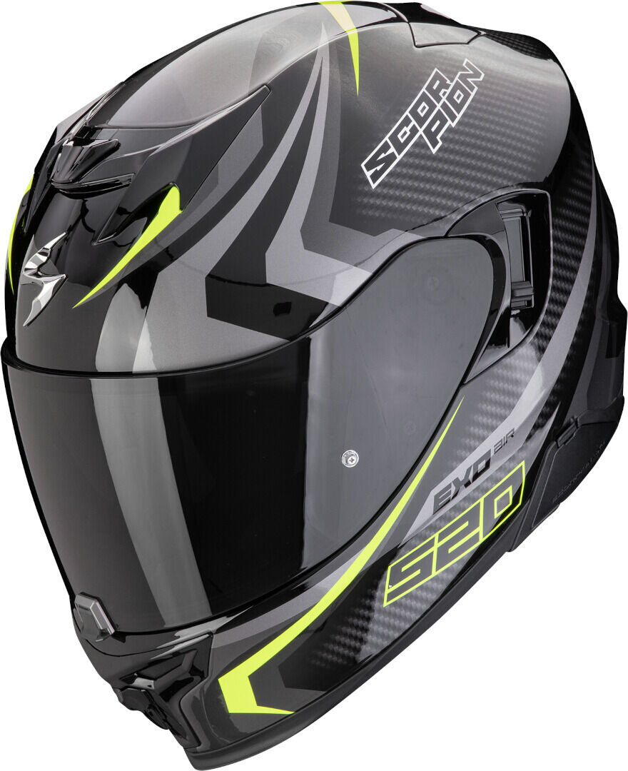 scorpion exo-520 evo air terra casco nero giallo argento m