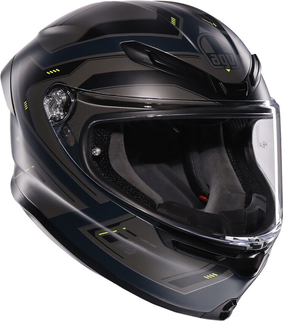 agv k6 s enhance casco grigio giallo xl