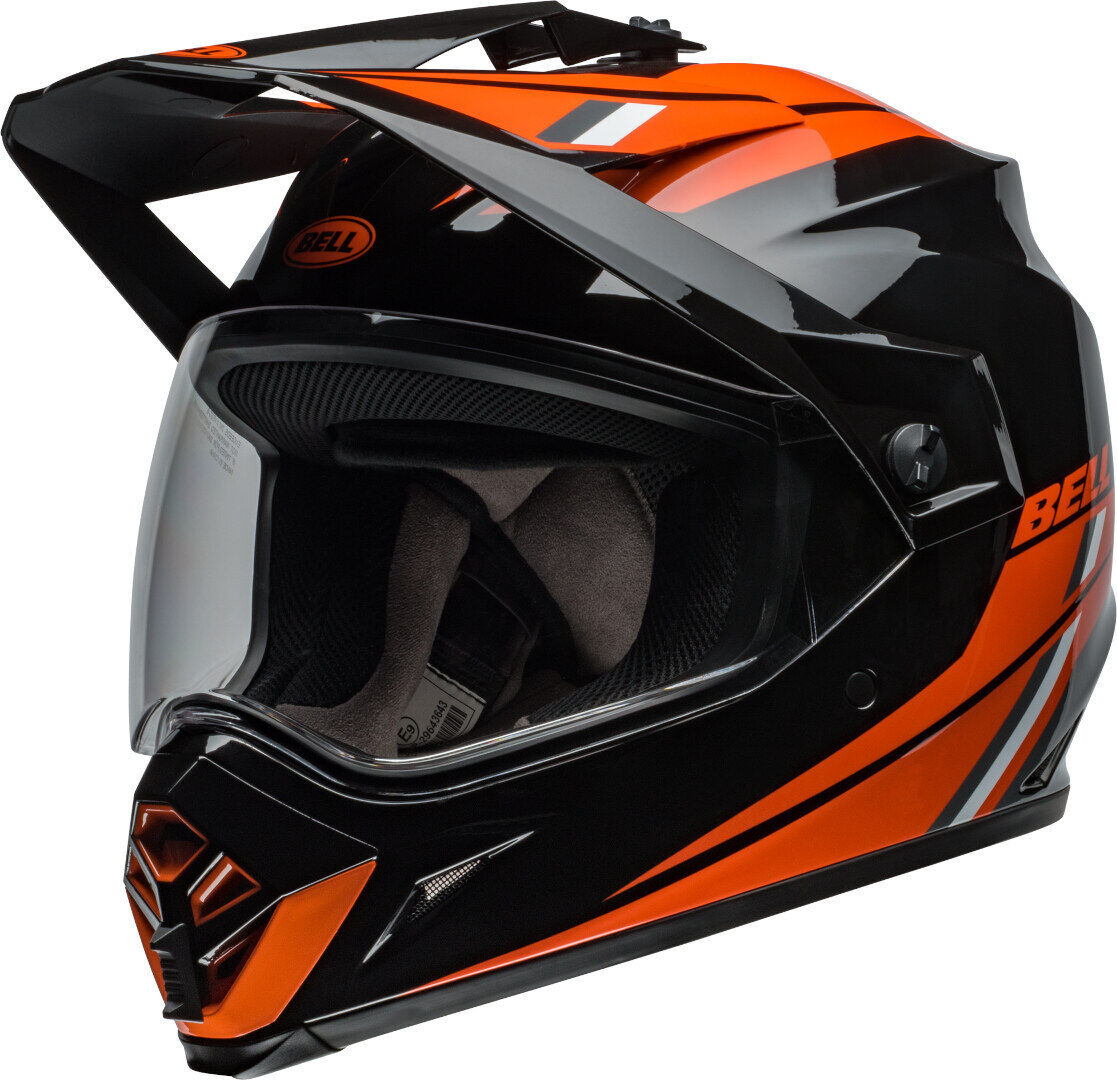 bell mx-9 adventure mips alpine casco da motocross nero arancione l