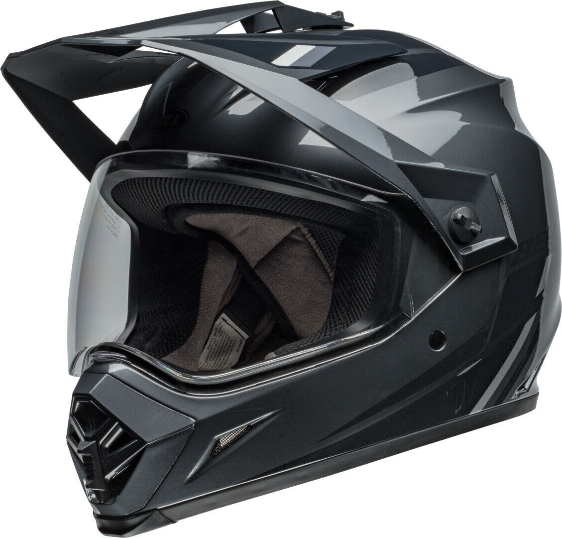 bell mx-9 adventure mips alpine casco da motocross nero grigio m