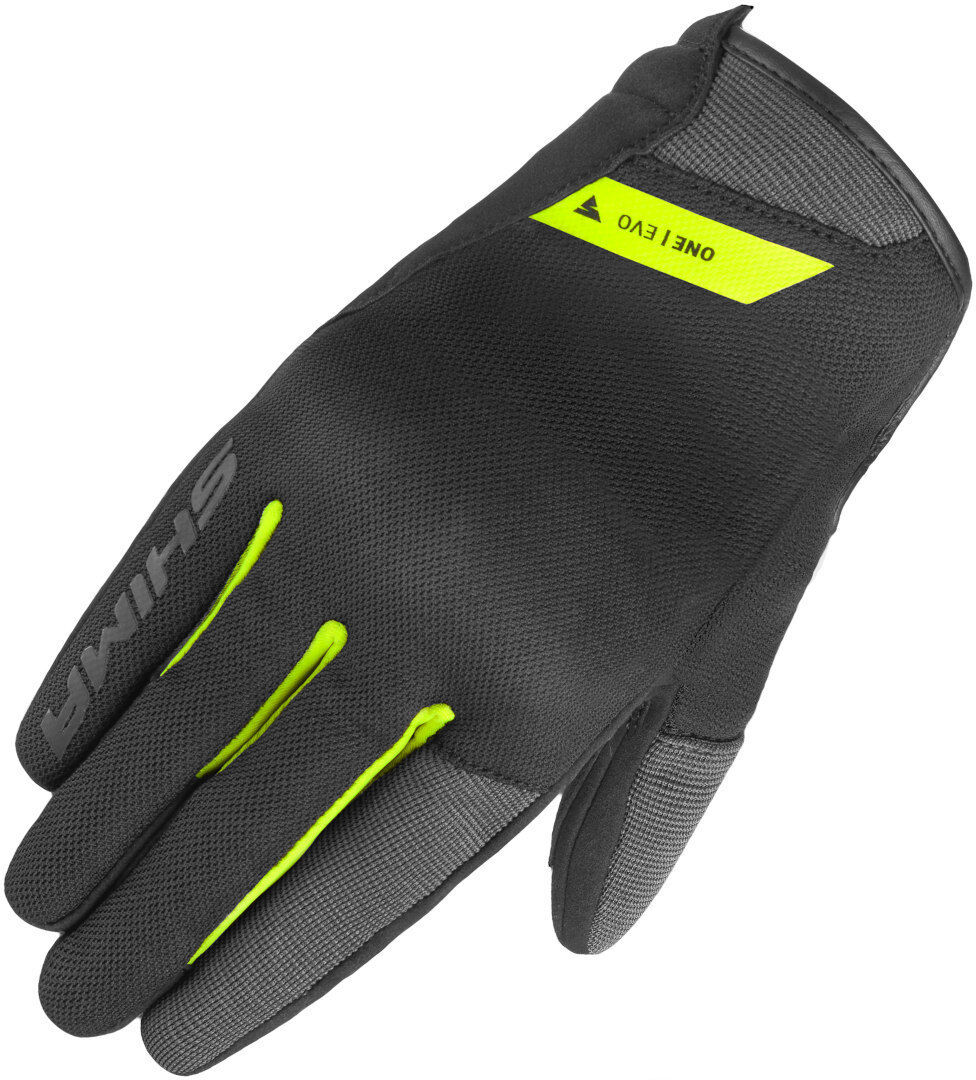 shima one evo guanti da moto nero giallo 2xl