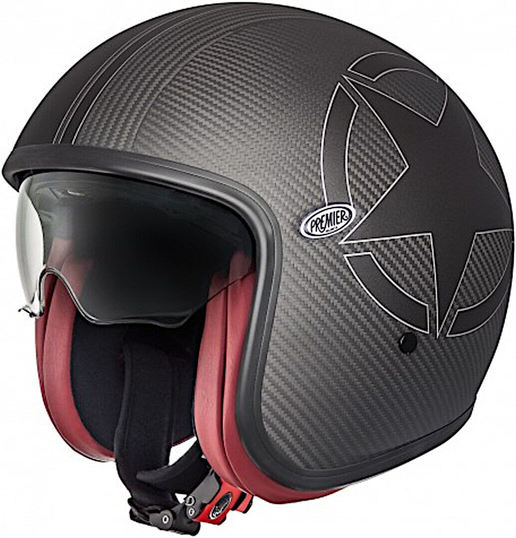 Premier Vintage Carbon Star Casco Jet Nero XS