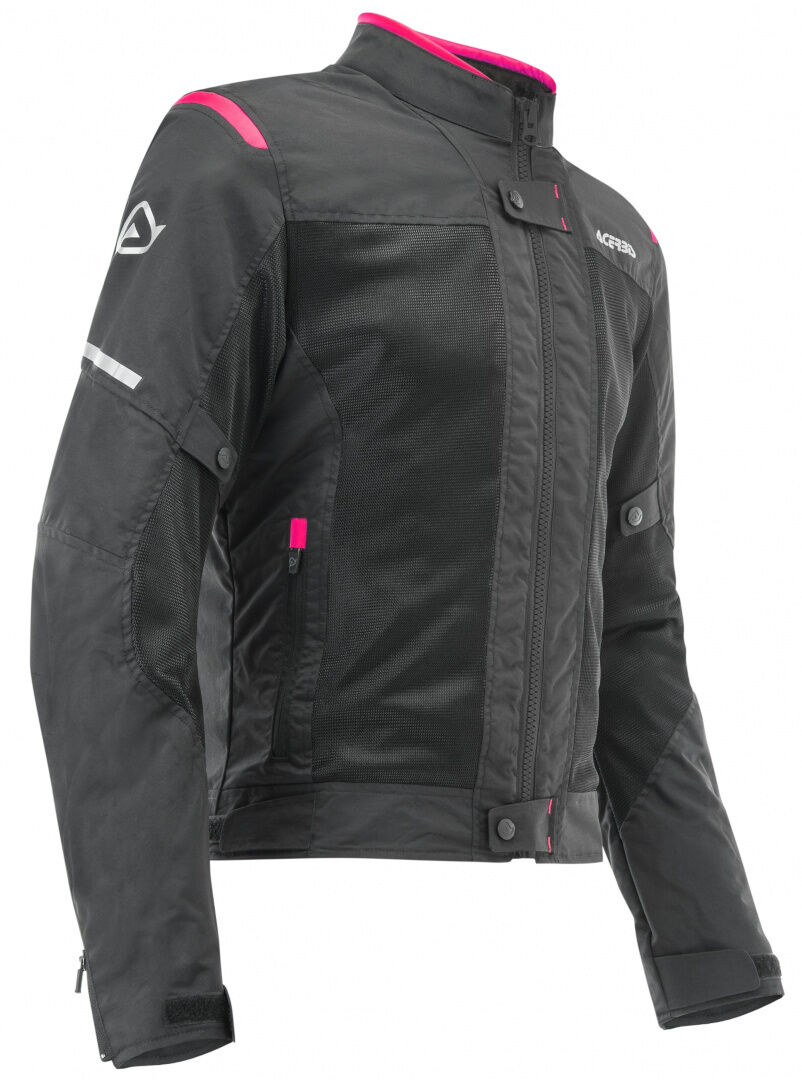 Acerbis Ramsey Vented Giacca tessile moto da donna Nero Rosa M