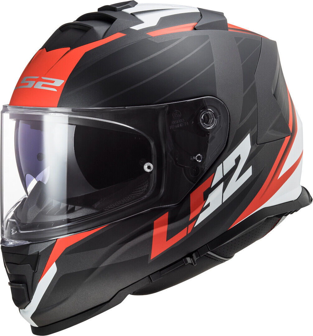 LS2 FF800 Storm Nerve Casco Nero Rosso XS