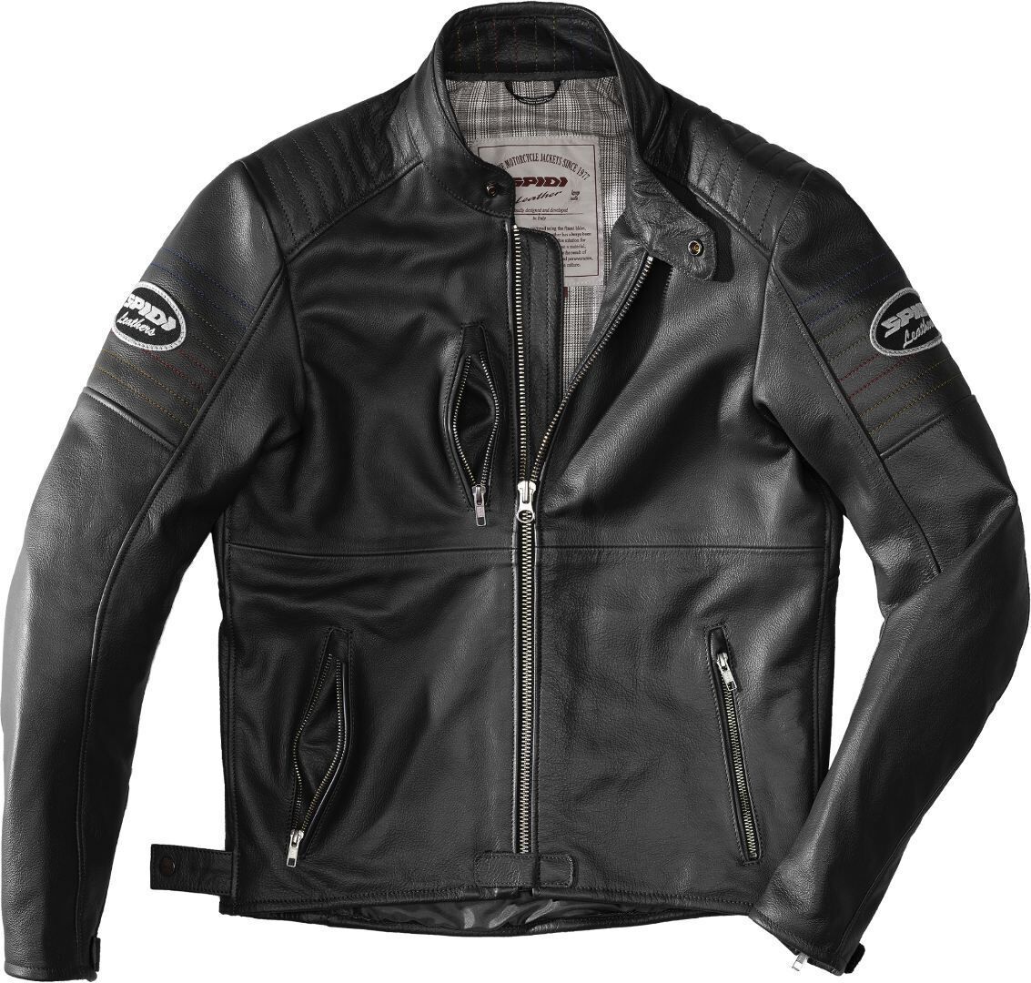 Spidi Clubber Giacca in pelle motociclistica Nero 48