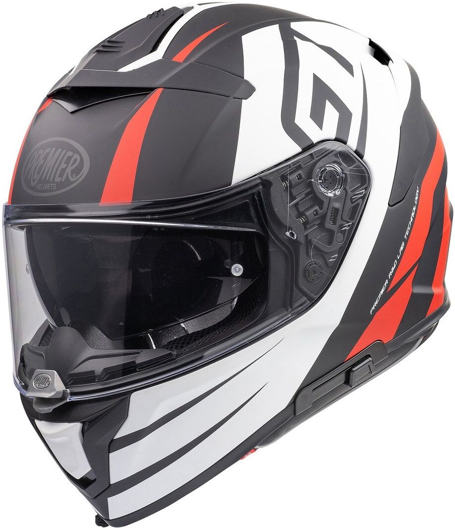 Premier Devil GT 92 BM Casco Nero Bianco Rosso M