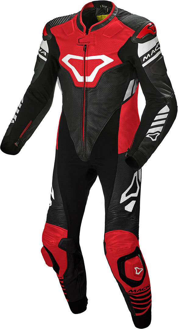 Macna Tracktix Tuta in moto perforato perforata Rosso 54