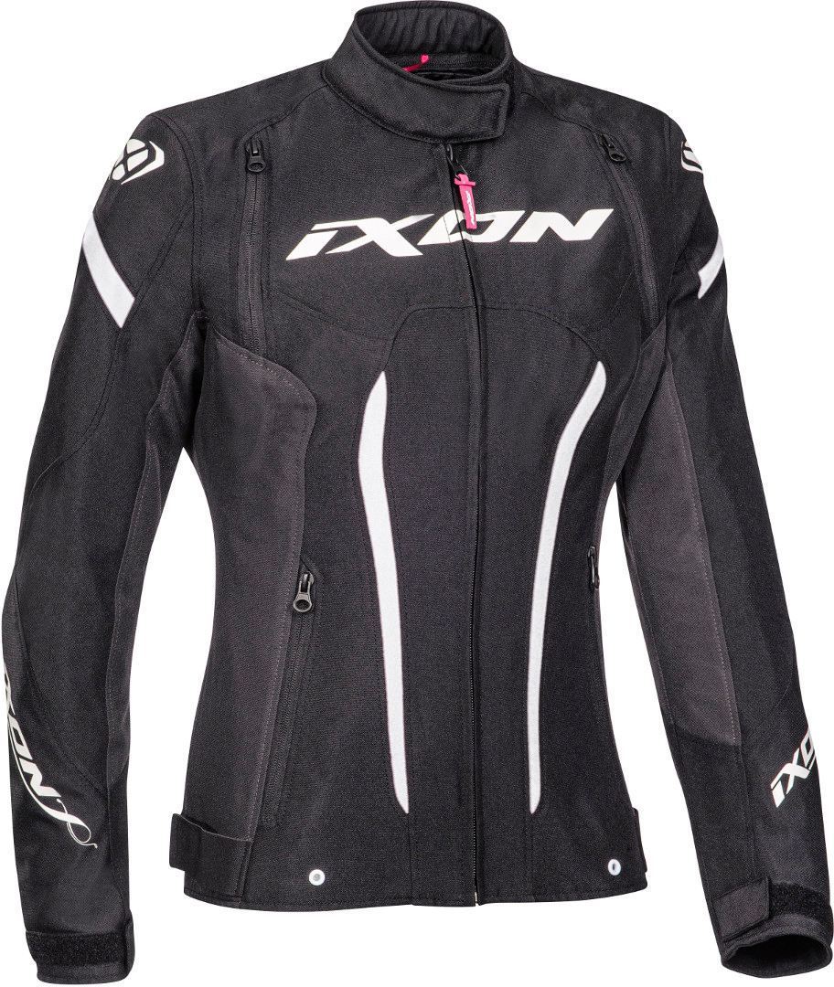 Ixon Striker Giacca tessile da moto da donna impermeabile Nero Bianco S