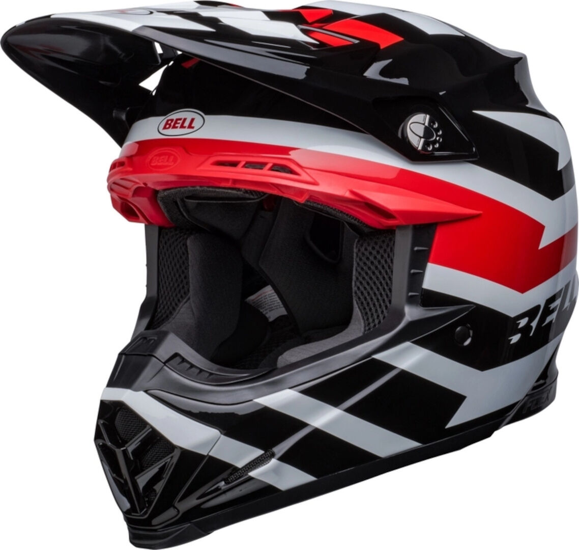 Bell Moto-9s Flex Banshee Casco Motocross Nero Grigio Rosso M