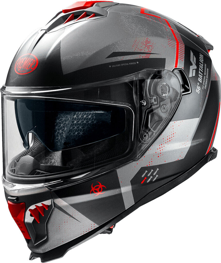 Premier Typhoon BA 17 BM Casco Grigio Argento M