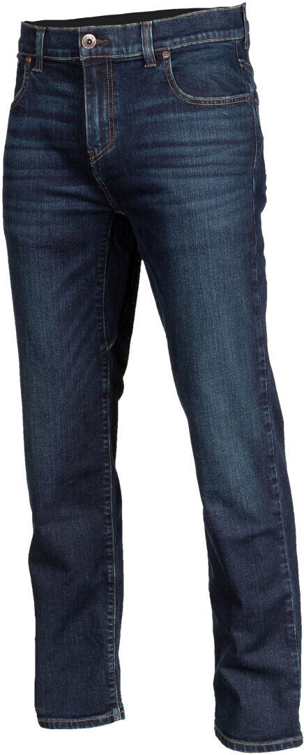 Klim Unlimited Straight Stretch Denim Jeans Moto Blu 32 34