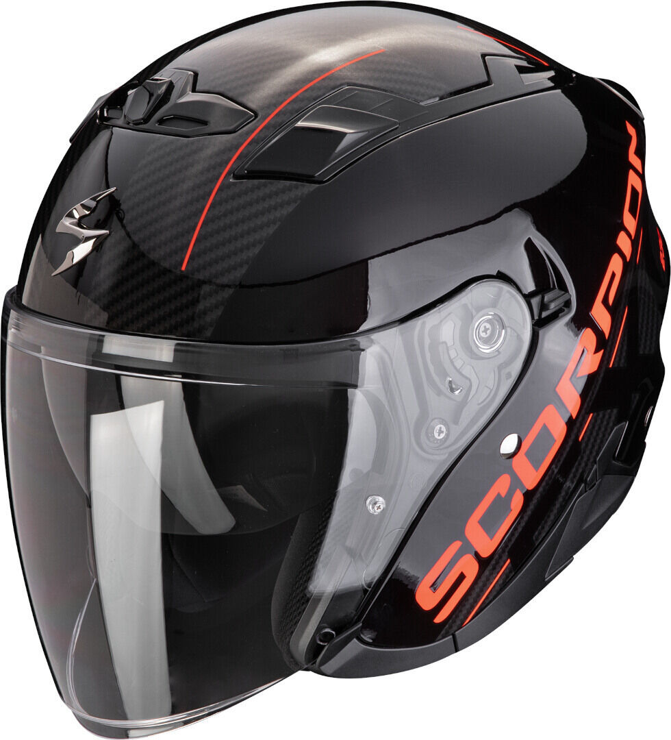 Scorpion Exo-230 QR Casco Jet Nero Rosso M